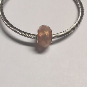 Amber Glittery Charm for Pandora Style Bracelet‎